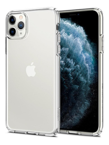 Estuche Funda Spigen Liquid Crystal Para Apple iPhone 11 Pro Max | Color Claro | Flexible | Material Tpu | Ajuste Perfecto | Acabado Premiu M