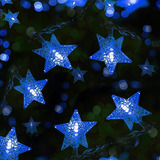 Luces De Estrella De 100 Led Color Azul Habitación, Lu...