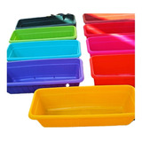 Pack 5 Maceteros Plástico Rectangular 45 Cm / Varios Colores