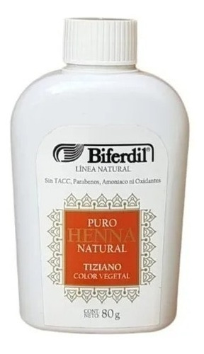 Kit Tintura Biferdil  Biferdil Linea Natural Puro Henna Tono Tiziano Para Cabello