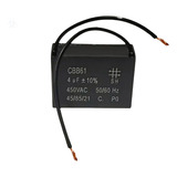 Capacitor De Ventilador 4uf 450v Cbb61 (2fios)