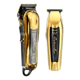 Combo Wahl Magic Clip Gold E Detailer Li Gold Cor Dourado 110v/220v