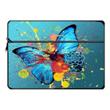 Funda Para Macbook 13 / 15 Bolsillo Externo | Mariposa Azul