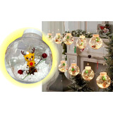 Cortina Navidad Esfera Luces Led 8 Bolas Transparente 3mt