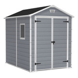 Depósito Exterior Jardin Manor 6x8 185x236x227 Cm Keter Color European Grey