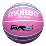 Balon Basquetbol Bgr6 Molten Giugiaro Hule Rosa N°6 Oficial