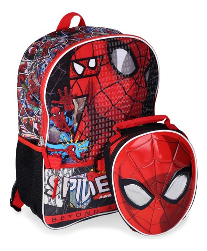 Mochila Escolar+ Lonchera Spiderman 43 Cm Importada