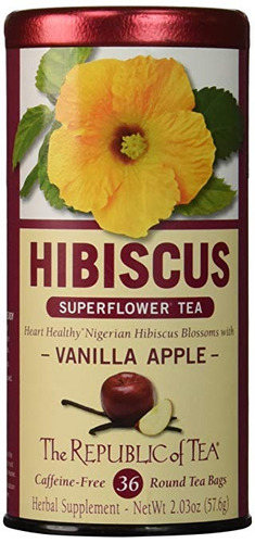 La República De Té, Vainilla De Apple Hibisco, 36-count