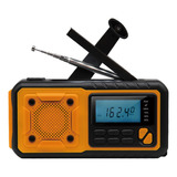 F Radio De Manivela Con Carga Usb, Linterna, Alarma Sos For