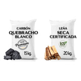 Saco De Leña Certificada + Carbón Quebracho Blanco Premium
