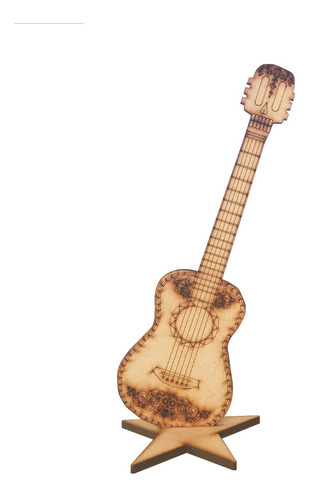 50 Figuras De Guitarra Acustica Coco Mdf 3 Mm 25 Cms Altura