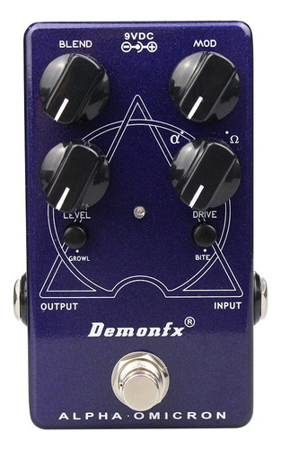 Distorsión Del Pedal De Efectos De Bajo Demonfx Alpha Omicro