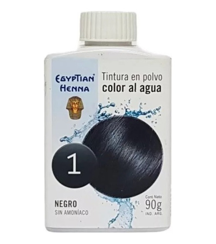 Egyptian Henna Tintura En Polvo Color Al Agua 0% Amoniaco 90