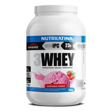 Whey Protein 3w Nutrilatina Sabor Morango Cream 900g