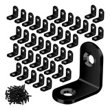 40pcs L Bracket Corner Brace, Black Small L Brackets Fo...