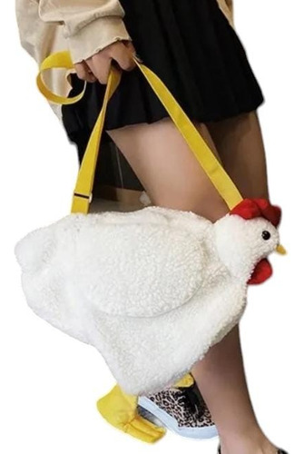 Bolso De Gallina Bolsa De Pollo Para Mujer Mochila Blanco