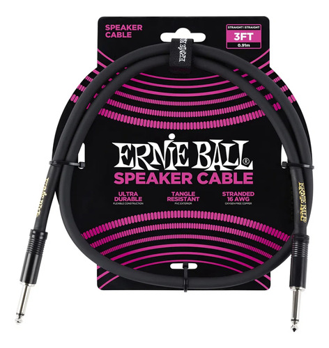 Cabo Ernie Ball P10 Reto Com 91cms P/ Cabecote/caixa P06071