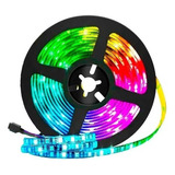 Tira Led 5050 Rgb Interior 5mts Fuente Control Audioritmico