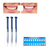 Kit X3 Jeringa Blanqueadora De Dientes Profesional Luz Uv 