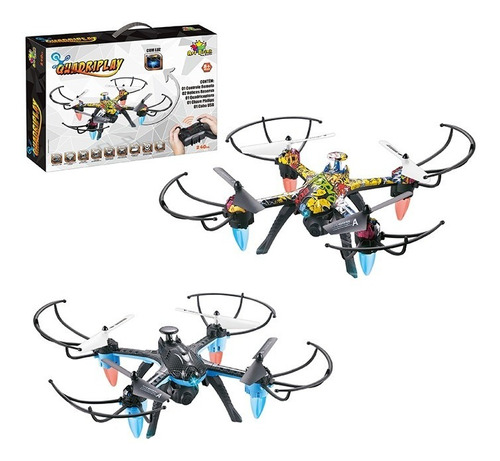 Drone Mini 2 Quadricoptero  Sem Fio Quadriplay Com Luz 360º