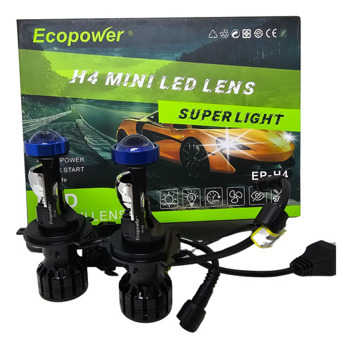 Lâmpada Led Mini Projetor Canhão Eliptico 6500k H4 H7 Par