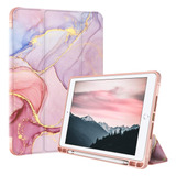 Funda iPad 10.2 Pixiu Con Soporte Lápiz Mármol