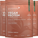 Whey Protein Vegano Vanilla 3 X 450g Puravida