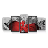 Kit 5 Quadros Decorativos Mosaico Marilyn Monroe