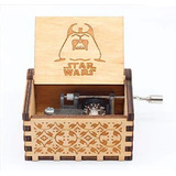 Caja Musical Star Wars Madera Manivela Madera Negro Azul