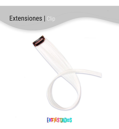 Extensiones Clip Cabello Pelo Sintetico Mechon Colores X6