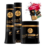  Kit Haskell Cavalo Forte Shampoo Condicionador Máscara 500g