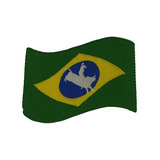Adesivo Para Chapéu Bandeira Brasil Com Montaria