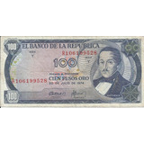 Colombia Reposición 100 Pesos Oro 20 Julio 1974