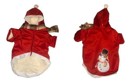 Disfraz Chamarra Santa Claus Navidad Perro Perros Talla 1 Ch