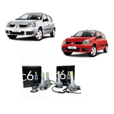 Kit X 4 Luces Cree Led H7 H1 Renault Clio 2 Desde 2003