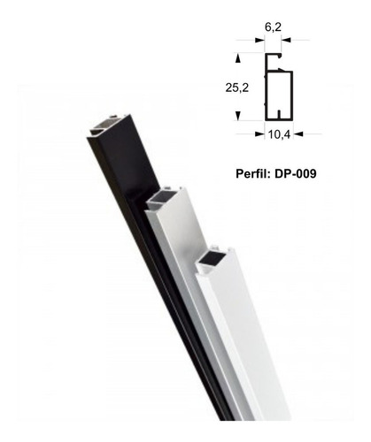 Perfil De Alumínio Mosquiteiro Montante Dp009 2,00m - Cores