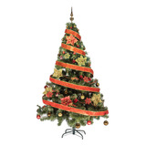 Arbol Navidad Tronador 1,80mts + Kit 60 Rojo Oro Cybermonday