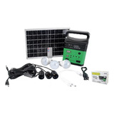 Kit Focos Emergencia Solar 5mt Cable C/u Radio Mp3 Bluetooth