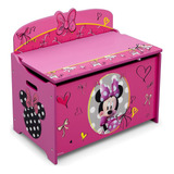 Baul Infantil Caja Organizador Juguetes Madera Minnie Mouse