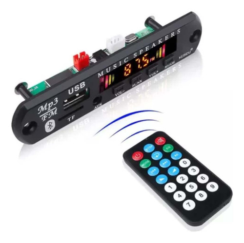 Decodificador Bluetooth Fm Mp3 Usb Tf Led Con Control Remoto