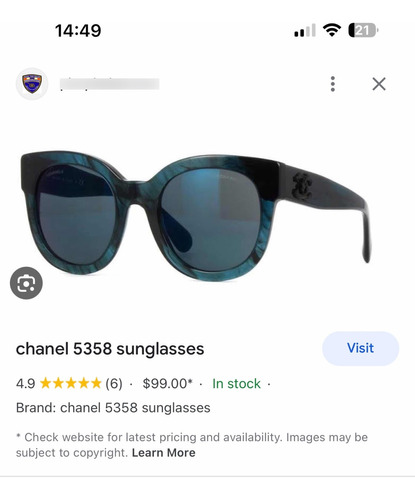 Oculos Chanel 5358