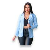 Blusa Social Feminina Blazer Acinturado Alfaiataria Social 