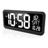 Reloj De Pared Ultraclaro Em3217 Xxl Con Alarma De Temperatu