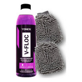 2 Luva Microfibra Para Lavar Carros Shampoo V-floc Vonixx Cor Cinza