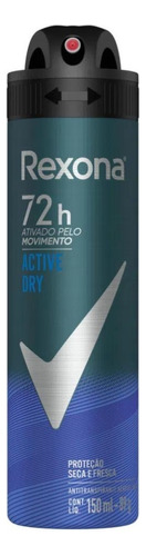 Kit C/4 Desodorante Rexona Aerosol Active Dry 150ml