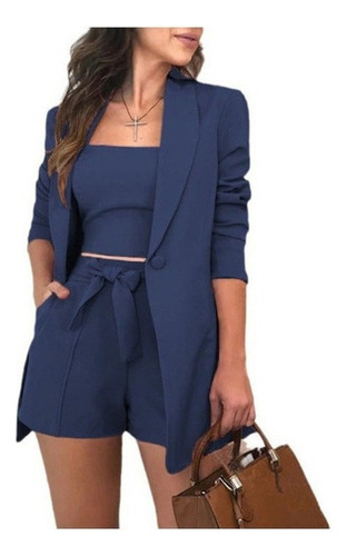 A Conjunto 3 Piezas Blazer + Pantalon + Chaleco For Mujer