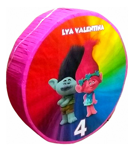 Piñata Tambor Ramon Y Poppy Trolls 70 Cm Personalizada