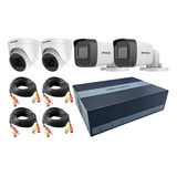 Kit Dvr Hikvision Turbo Hd 300 Ssd 2 Bullet Y 2 Domos 12080p