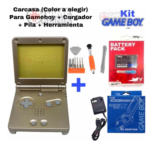 Carcasa Game Boy Advance Sp Gba Ki + Cargador + H + Extra 05
