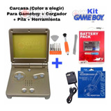 Carcasa Game Boy Advance Sp Gba Ki + Cargador + H + Extra 05